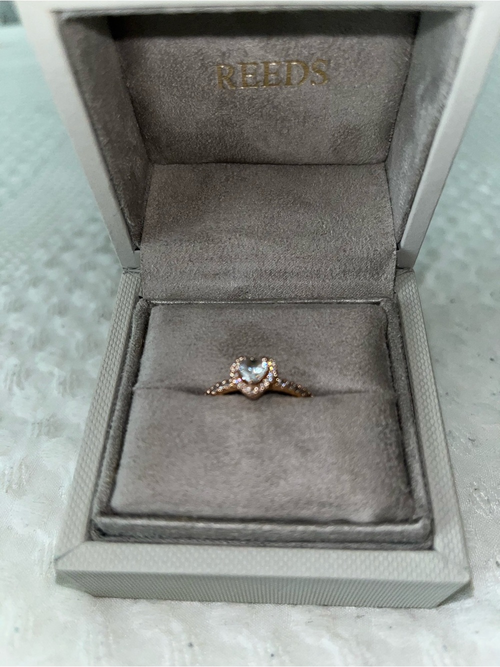 Authentic PANDORA 14K Rose Gold Sparkling Elevated Heart Ring Size 9